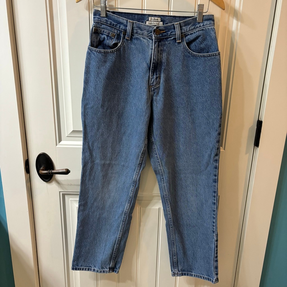 Vintage L.L.Bean Original Fit/Relaxed Straight Leg Jeans medium wash 8 Petite